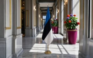 Drapeau estonie pour socle en marbre de protocole