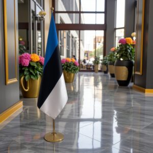 Pavillon estonie avec socle en marbre haut de gamme