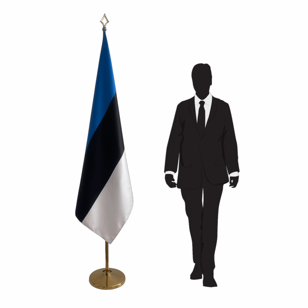 Pavillon estonie sur socle en inox raffiné