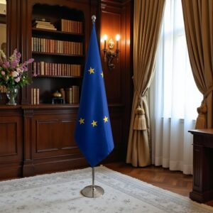 drapeau UE sur pied