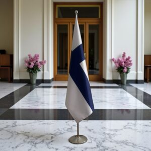 Pavillon Finlande sur socle en marbre représentatif