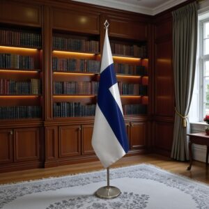 Pavillon Finlande sur socle en marbre haut de gamme