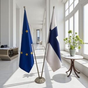 Pavillon Finlande et socle en marbre raffiné