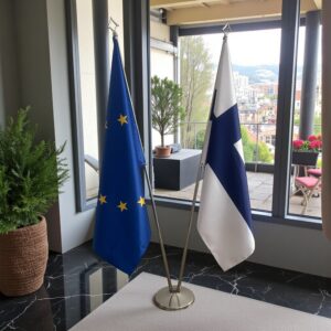 Pavillon Finlande et socle en marbre lourd