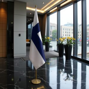 Pavillon Finlande sur socle en marbre lourd