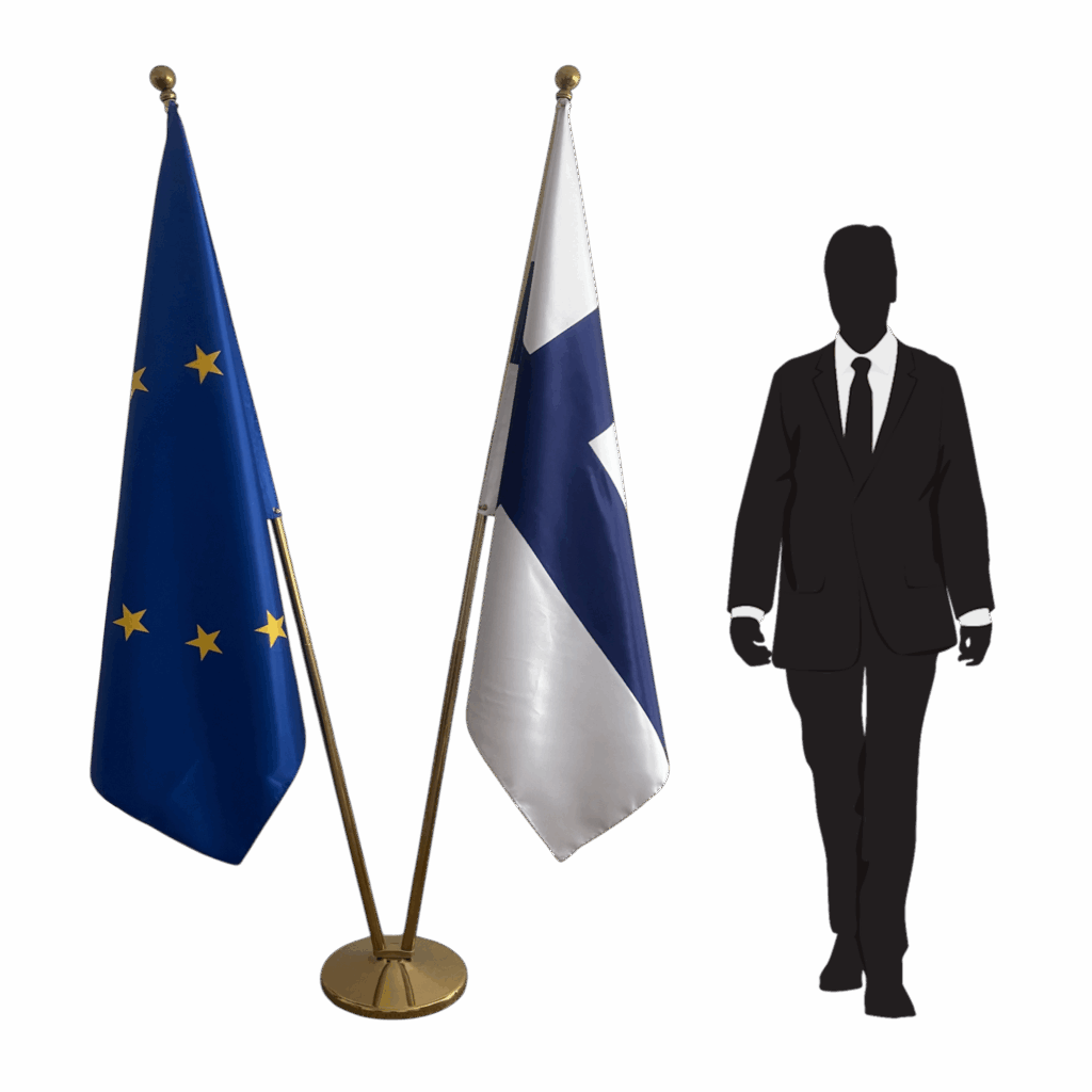 Pavillon finlande sur socle en marbre de prestige