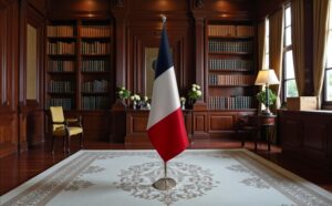 drapeau france avec mât