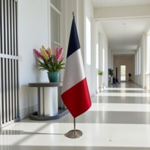 drapeau france avec mât