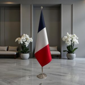 drapeau france avec mât