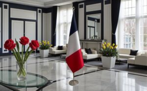 drapeau france sur hampe