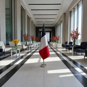 drapeau france sur mât