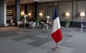 drapeau france sur pied