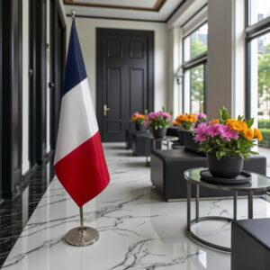 drapeau france sur pied