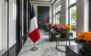 drapeau france sur pied