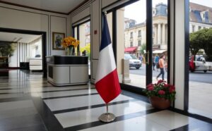 drapeau france sur pied