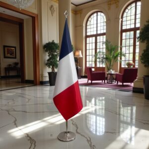 drapeau france sur socle