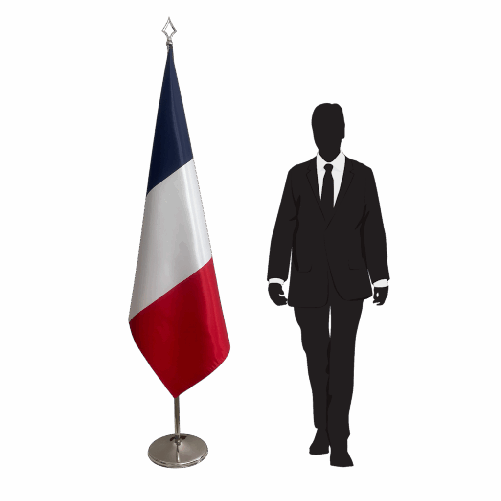 drapeau france sur pied