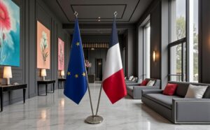 drapeau france sur pied