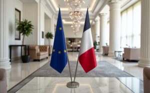 drapeau france sur pied