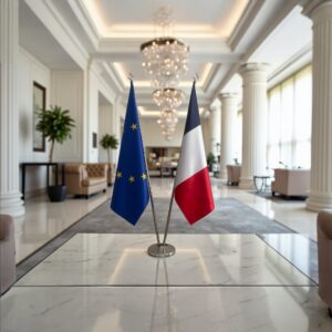 drapeau france sur pied