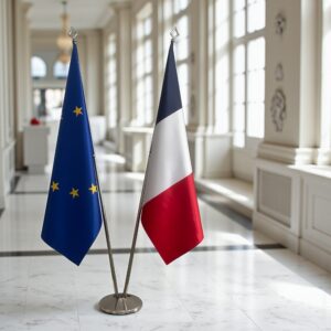 drapeau france sur pied