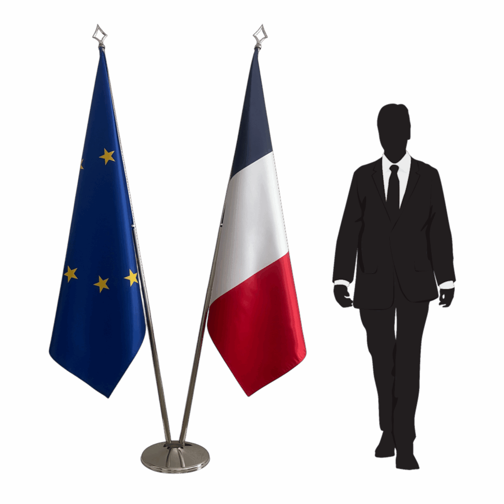 drapeau france sur pied