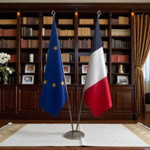 drapeau france sur pied