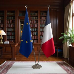 drapeau france sur pied