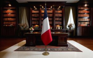 drapeau france sur pied