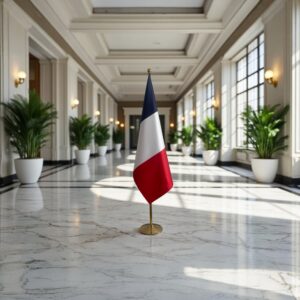 drapeau france sur pied