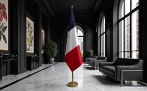 drapeau france sur pied