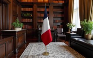 drapeau france sur pied