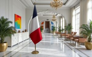 drapeau france sur pied