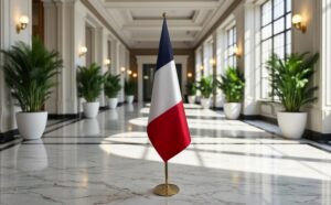 drapeau france sur pied