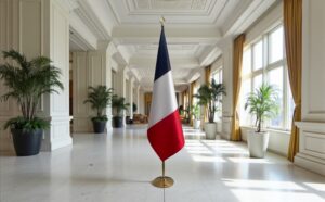 drapeau france sur pied