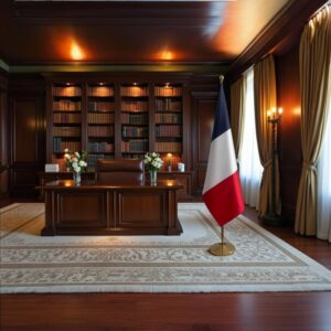 drapeau france avec hampe