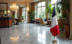 drapeau france avec hampe