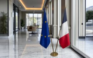 drapeau france sur pied