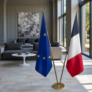 drapeau france sur pied