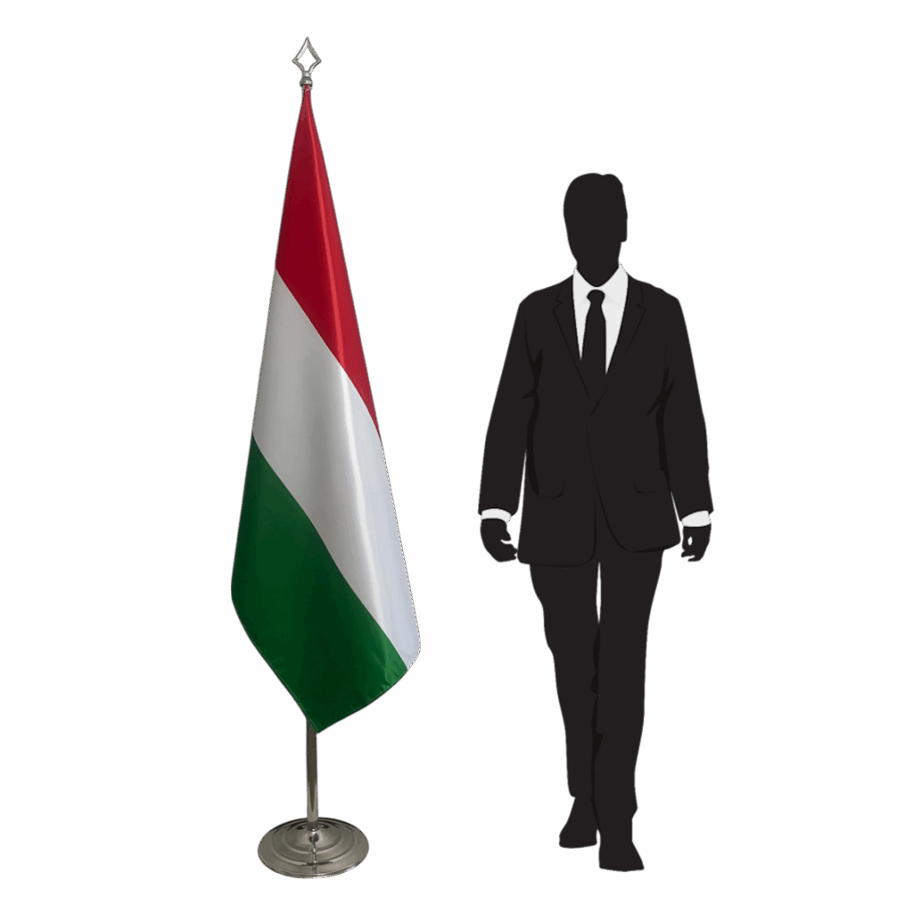 drapeau hongrie sur hampe