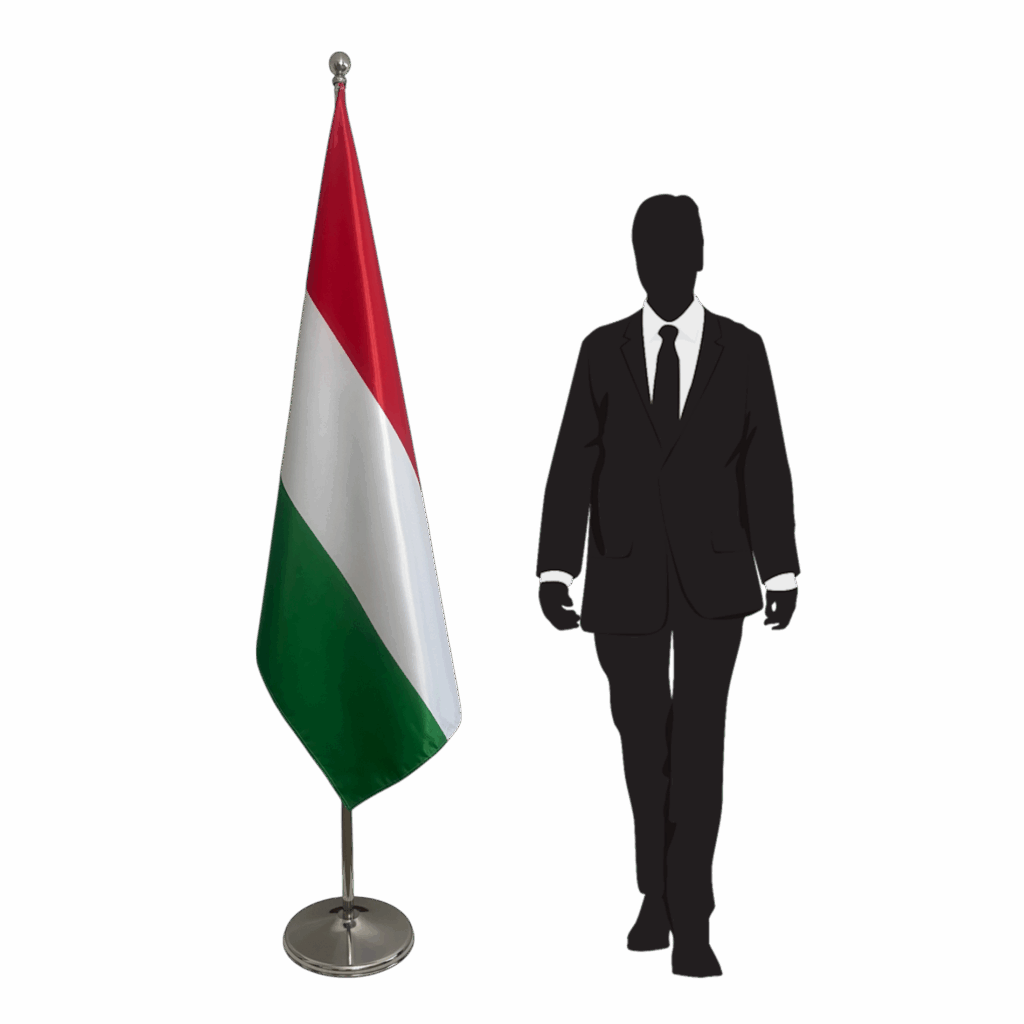 drapeau hongrie sur hampe