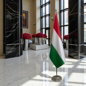 drapeau Hongrie sur hampe