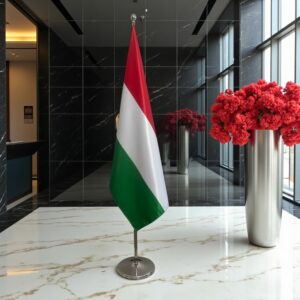 drapeau Hongrie sur hampe