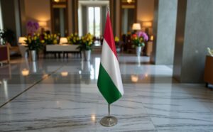 drapeau Hongrie sur hampe