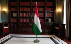 drapeau Hongrie sur hampe