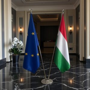 drapeau Hongrie et UE