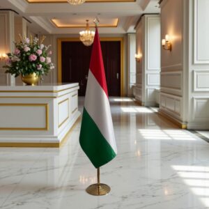 drapeau Hongrie avec pied