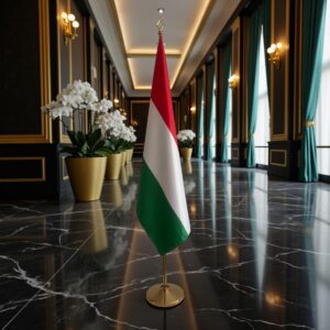 drapeau Hongrie avec support