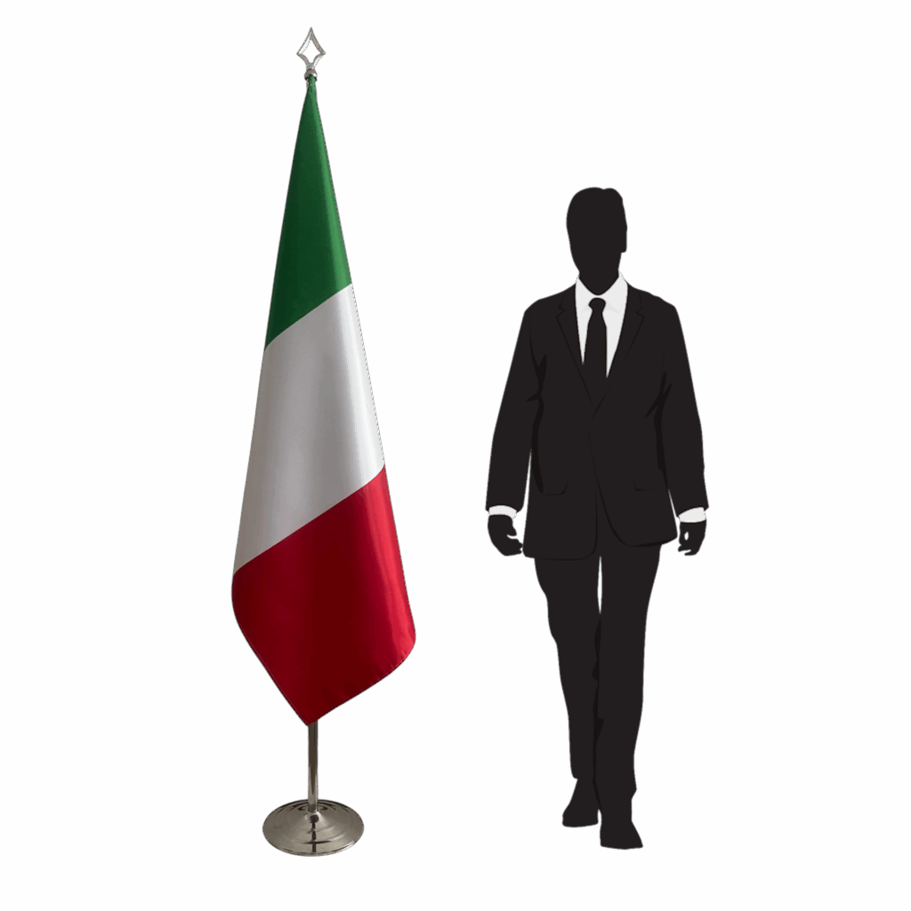 drapeau italie sur hampe