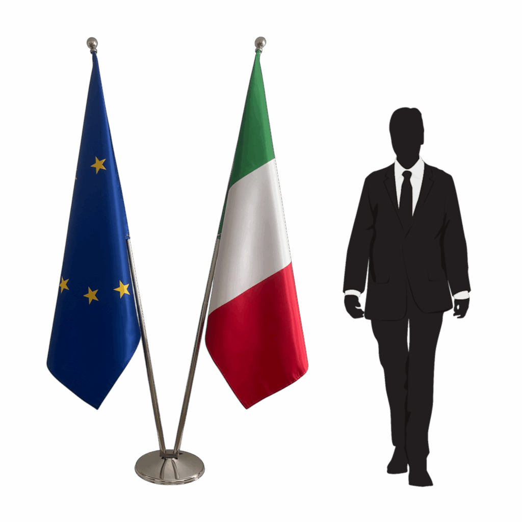 drapeau italie sur hampe